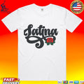 Chingonas Social Club Latina Script Rose T-shirt