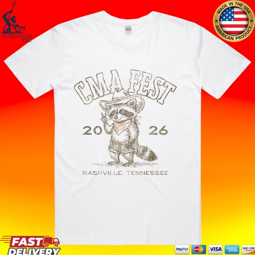 CMA Fest 2026 Nashville Tennessee Raccoon T-shirt