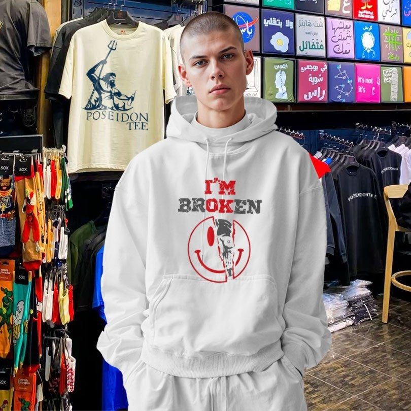 Confused Smile I’m Broken Invisible Illness I’m Ok Broken T-shirt