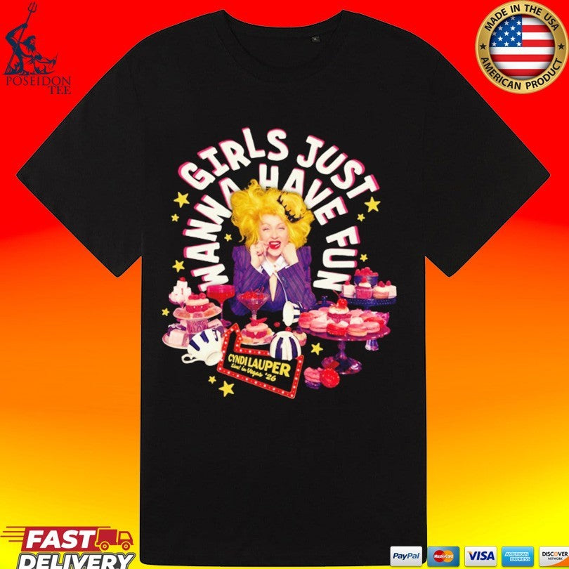Cyndi Lauper Girls Just Wanna Have Fun Sweets T-shirt