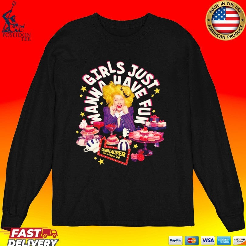 Cyndi Lauper Girls Just Wanna Have Fun Sweets T-shirt