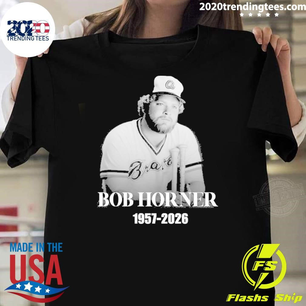 Atlanta Braves Infielder Bob Horner 1957-2026 Shirt