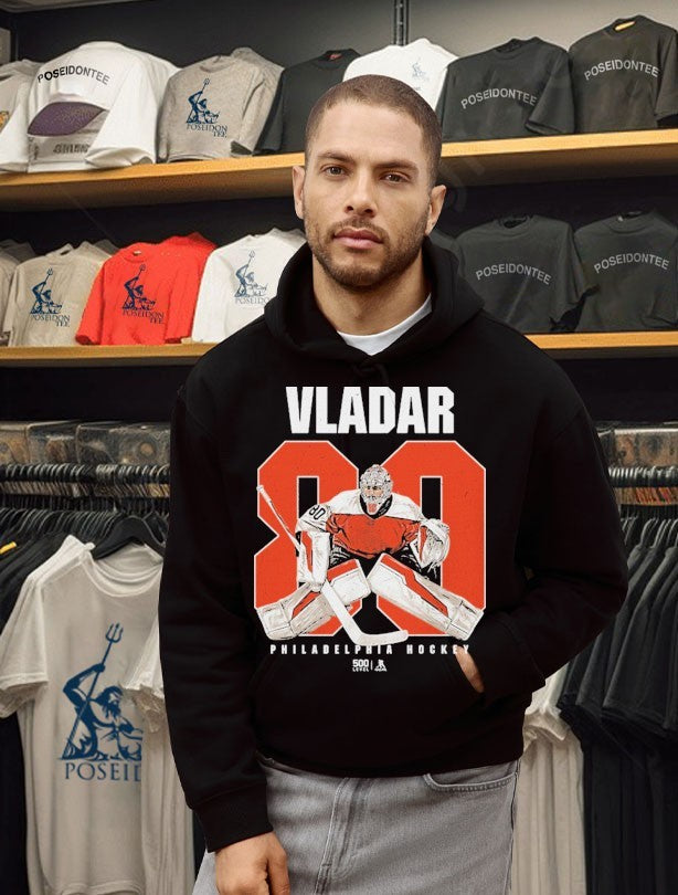 Dan Vladar 80 Philadelphia Hockey Flyers Name And Number T-shirt