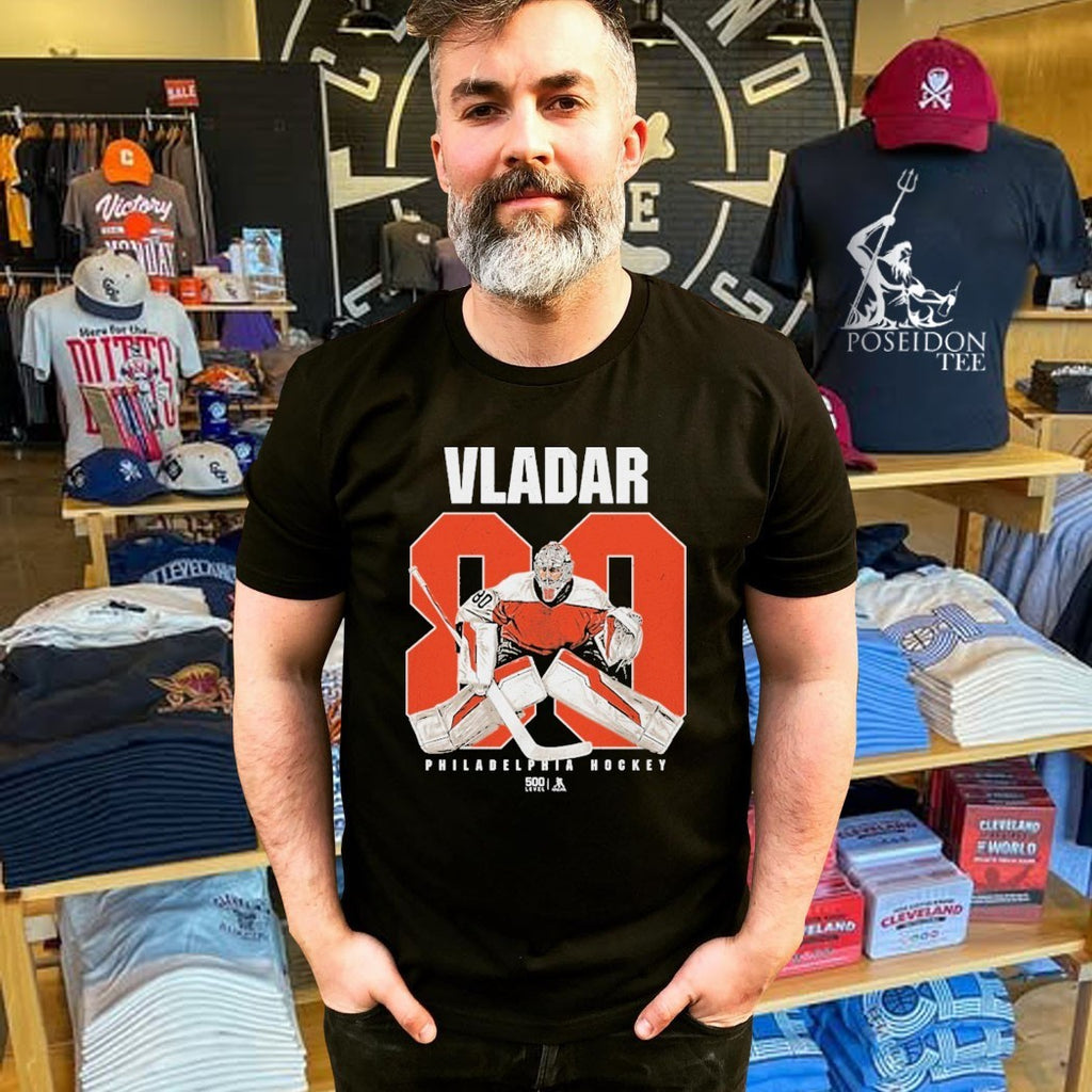 Dan Vladar 80 Philadelphia Hockey Flyers Name And Number T-shirt