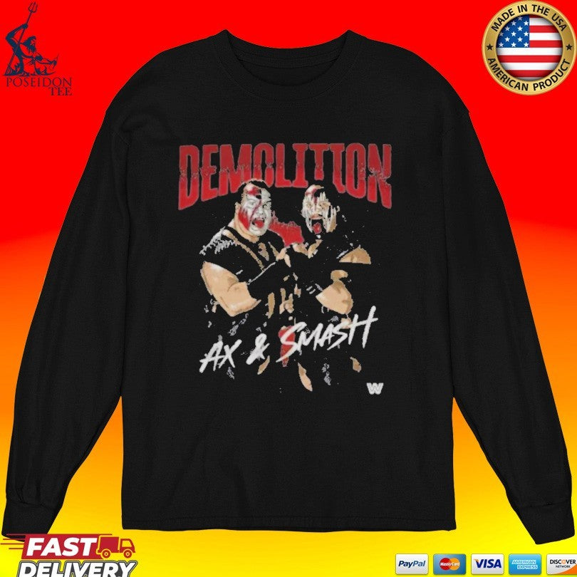 Demolition Ax & Smash Retro Wht T-shirt