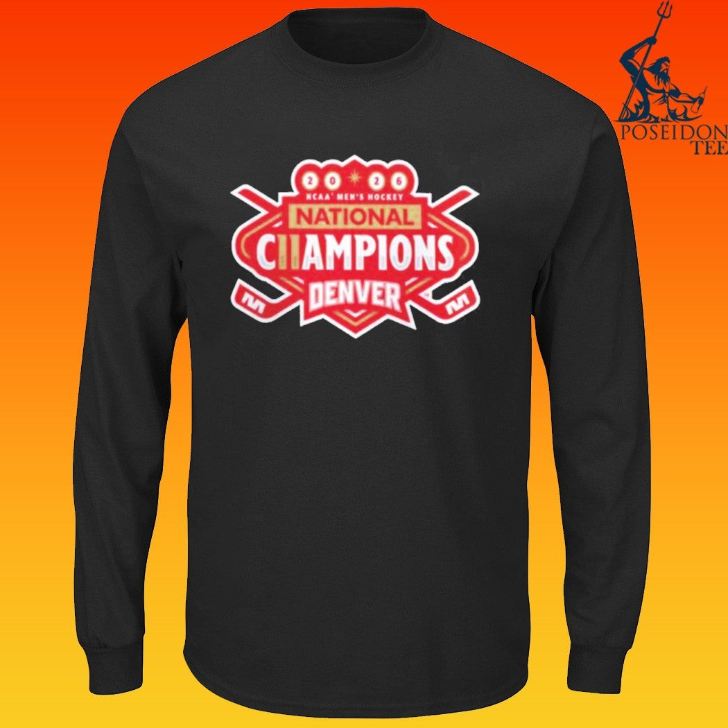 Denver Pioneers 2026 NCAA Frozen Four Men’s Ice Hockey National Champions Logo T-shirt
