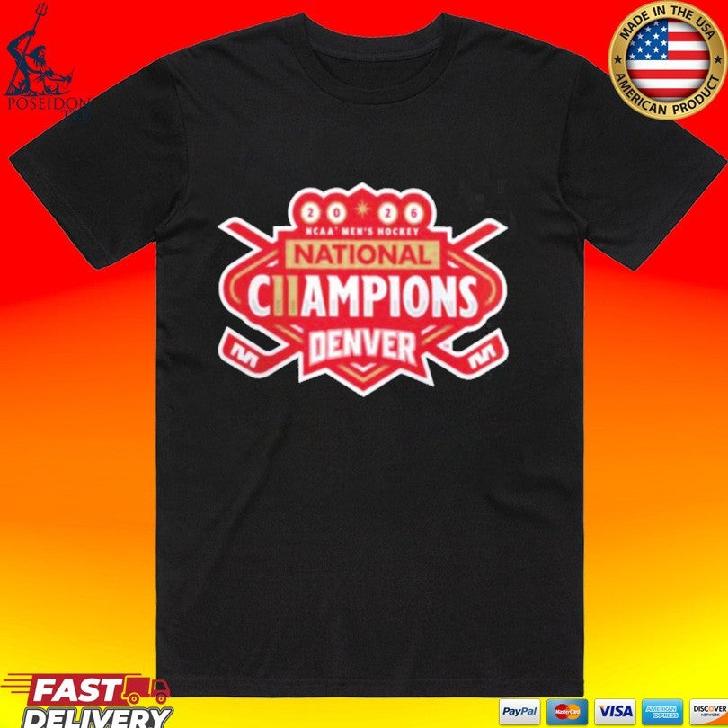 Denver Pioneers 2026 NCAA Frozen Four Men’s Ice Hockey National Champions Logo T-shirt
