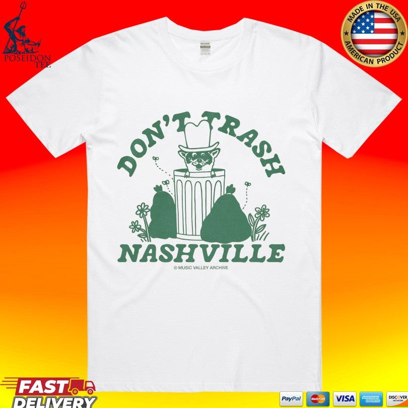 Don’t Trash Nashville Music Valley Archive Raccoon T-shirt