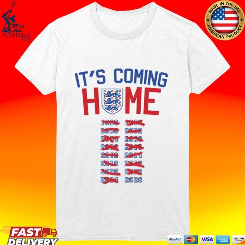 England National Football It’s Coming Home 2026 T-shirt