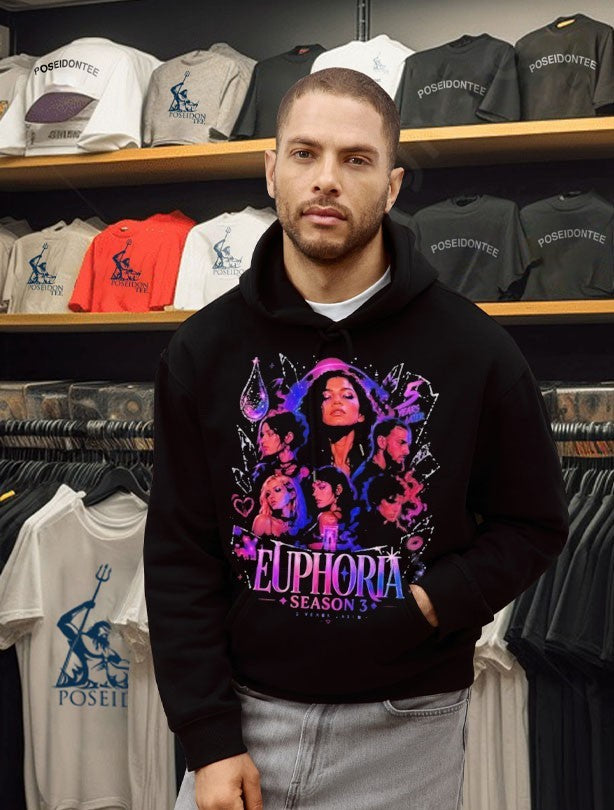 Euphoria Season 3 Moody Tv Show Fan Graphic T-shirt
