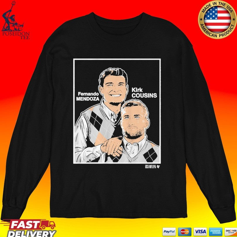 Fernando Mendoza & Kirk Cousins Family Portrait T-shirt