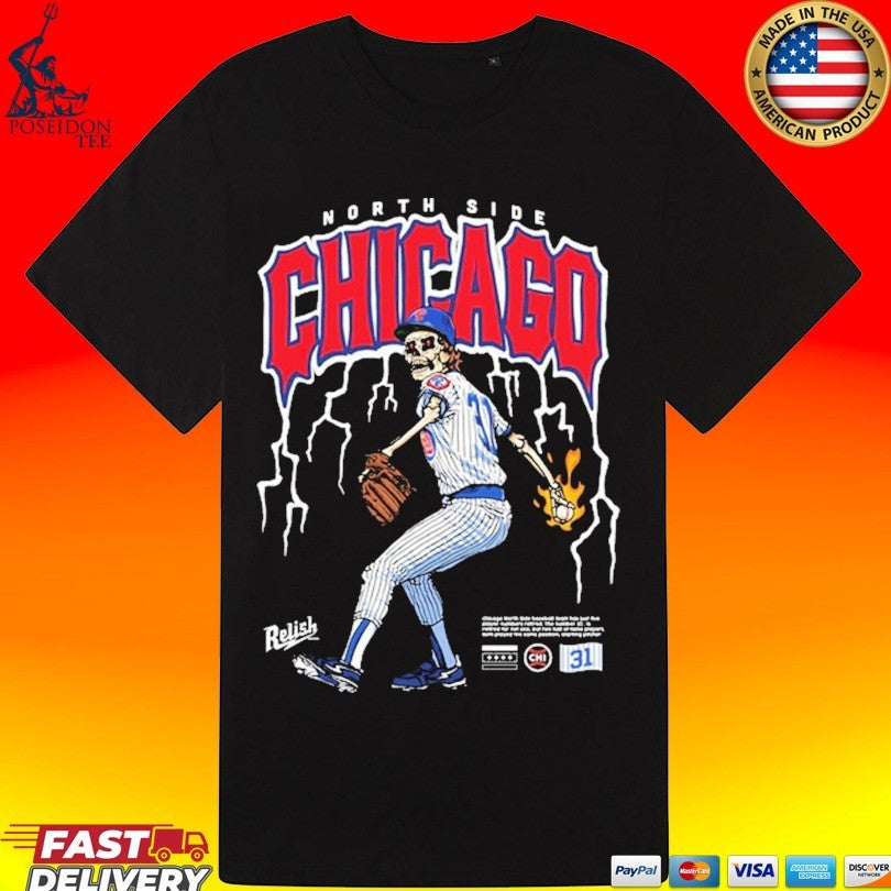 Flame Throwin’ North Side Chicago Baseball Vintage T-shirt