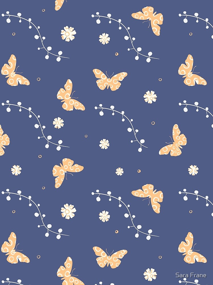 daisies and wildflowers, blue by Sara Frane