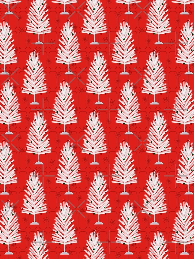 Red - Retro Mid century Aluminum Christmas Trees by WickedRefined - Nicole Demereckis