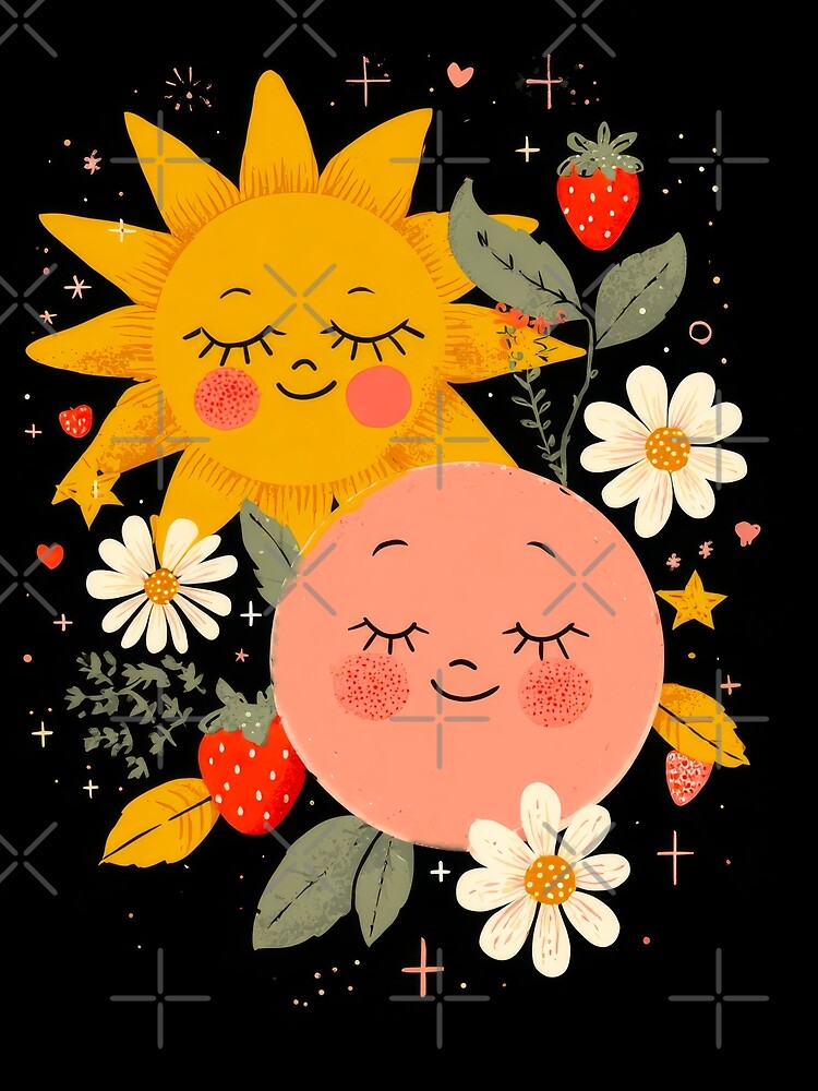 Strawberry sun and fleur moon by scicilysimonee