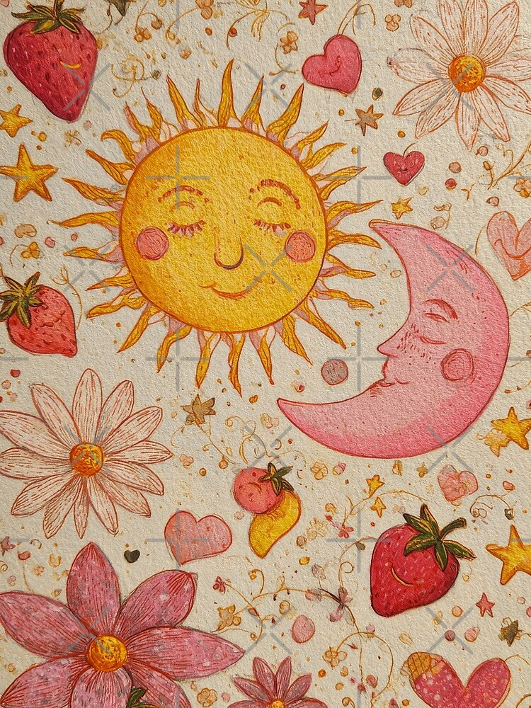 Moon Flower - Strawberry Sun and Blush by scicilysimonee