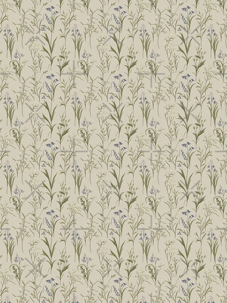 beige watercolour wildflowers by PoppyLaneStudio