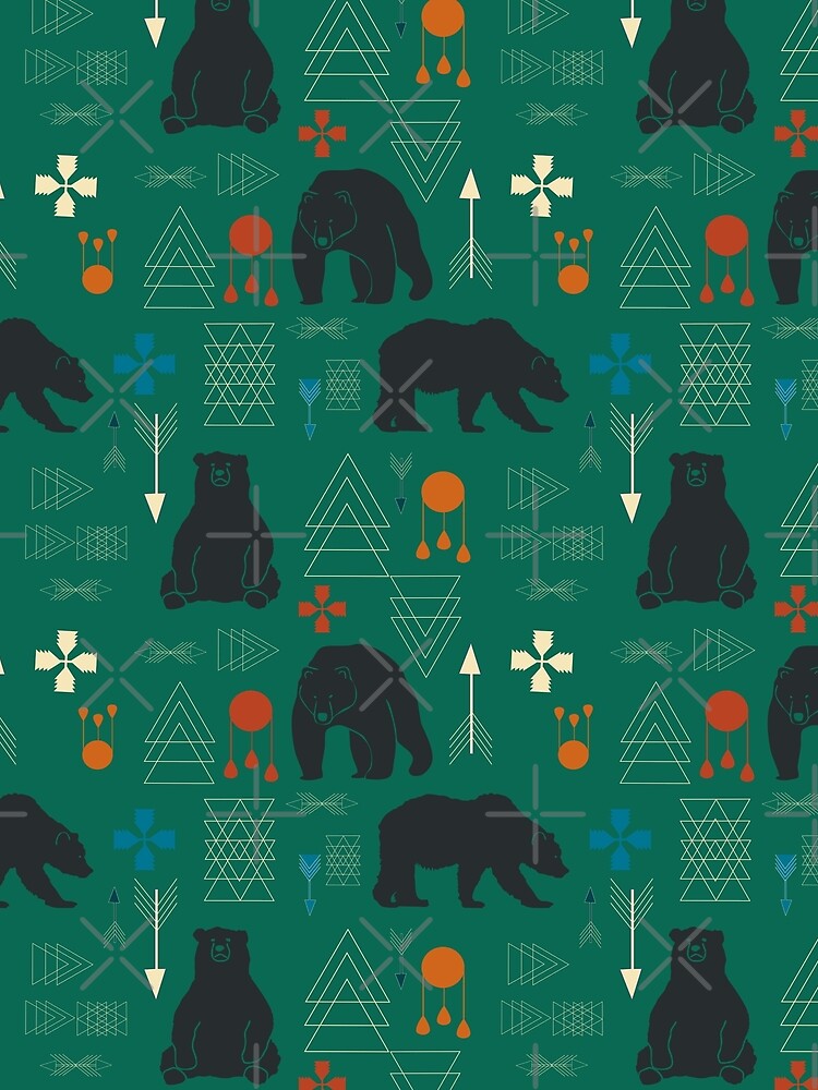 Tribal Bear green by susycosta