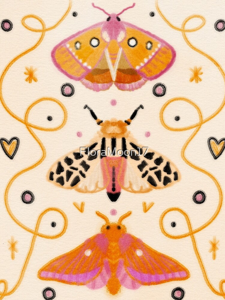 Pink Moth Motif by FloraMoon17
