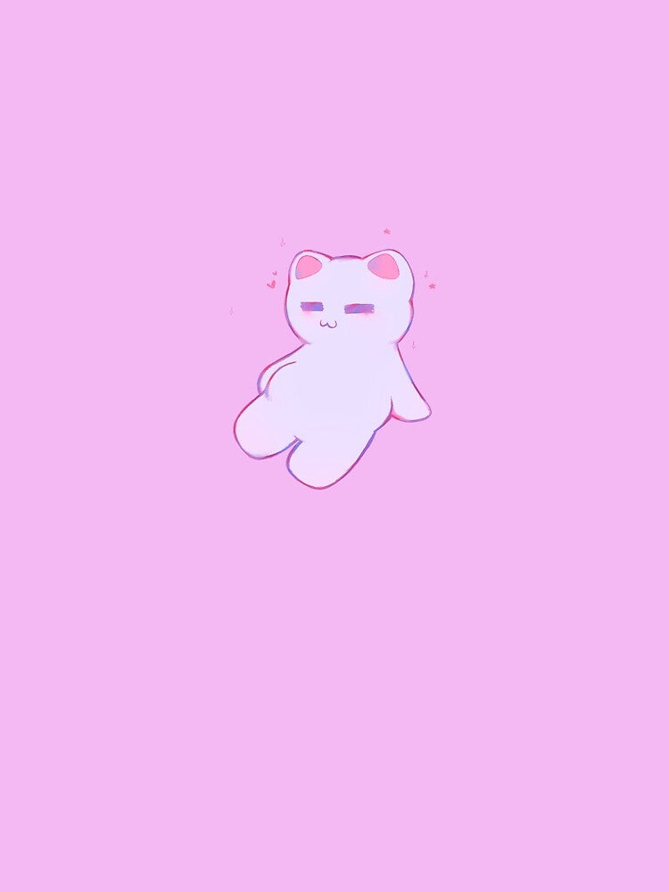 Lazy Little Catto (Pink) by sillycattos