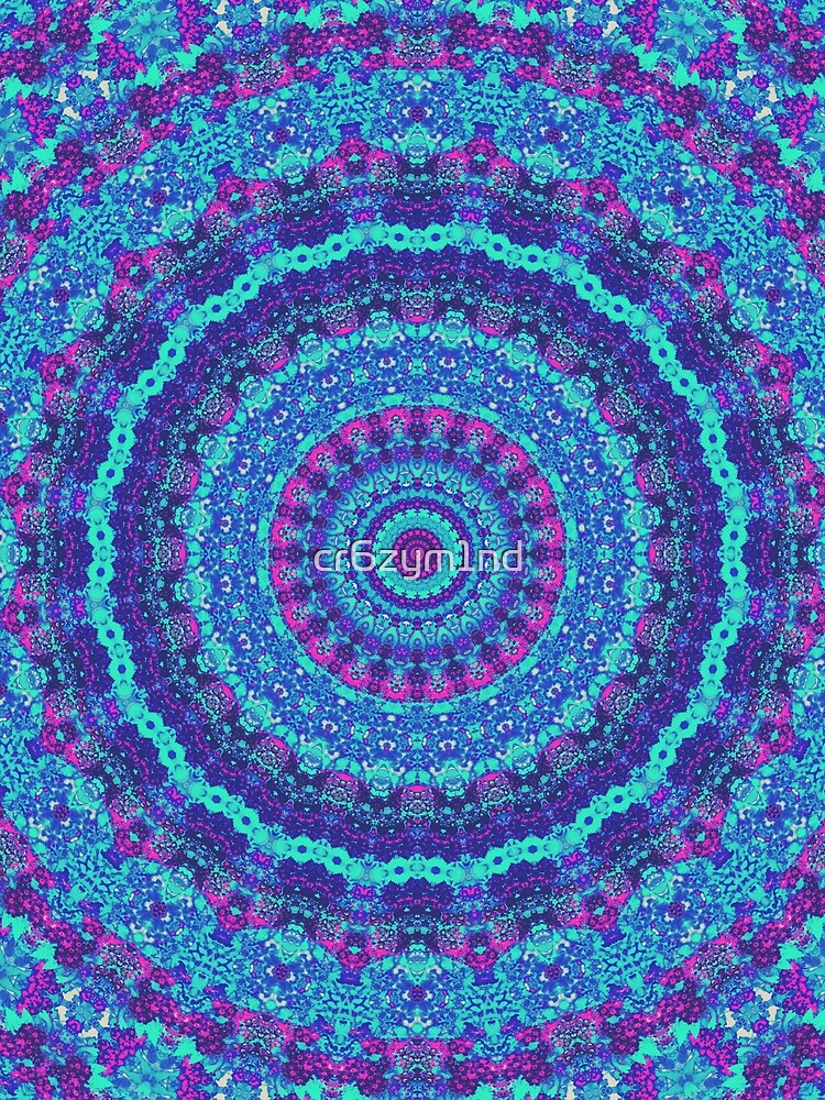 Abstract mandala of friendship in pink and blue. by cr6zym1nd