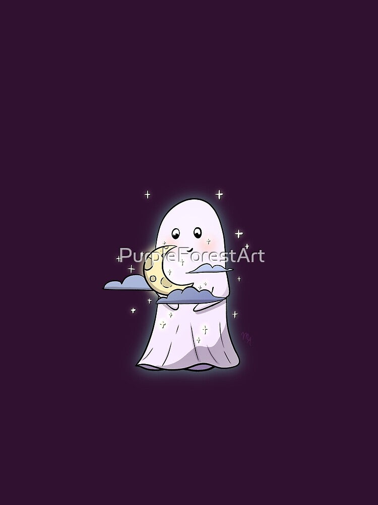 Ghost holding the Moon by PurpleForestArt