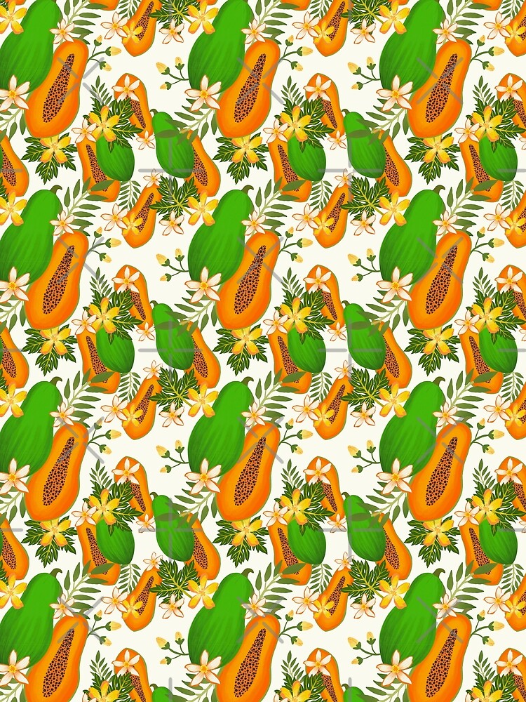 Tropical summer papaya by ThiwaArtbyHeart