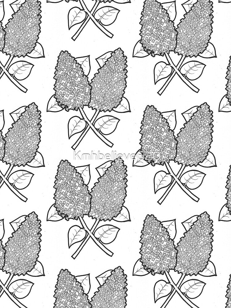 Hand Drawn Lilac Line Art | Botanical Floral Illustration | Minimalist Wildflower Drawing by Kmhbelieve620