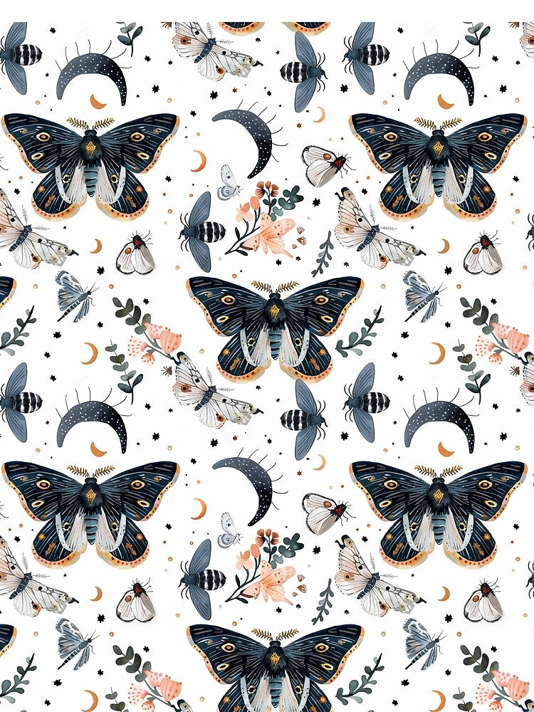 Whimsical Butterflies and Moons by JenArtish