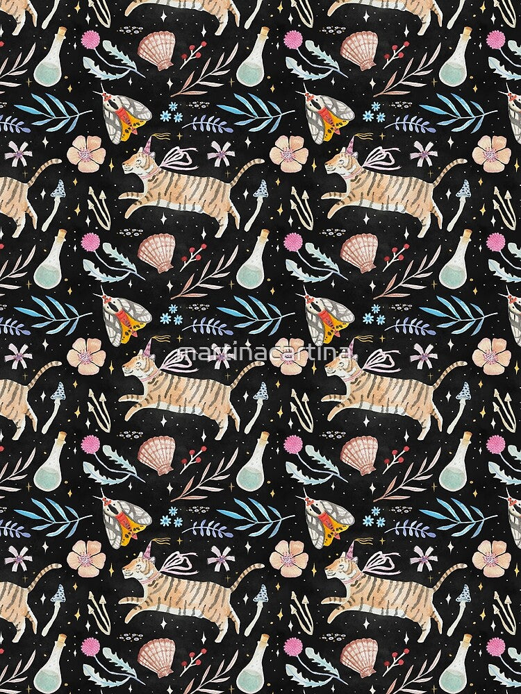 Magic tiger and moth pattern dark academia by martinacartina