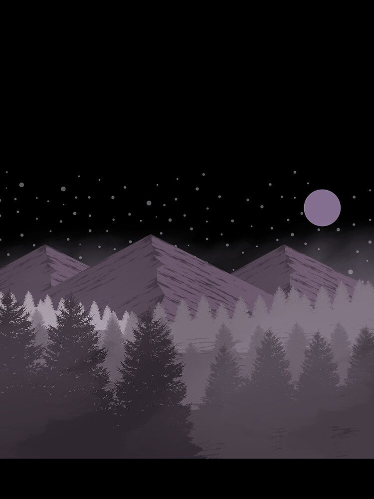 Night mountain forest by RecoveryTees