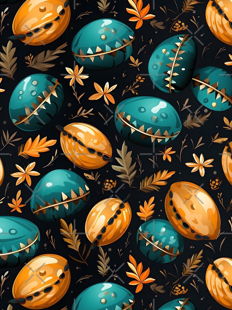 Turquoise Ovals and the Golden Eggs?—Christmas Decoration in September. We lost few summer flowers, we gain few Kickoff pumpkins. Football is back. Autumn Design. Fall Fashion. by ignasirus