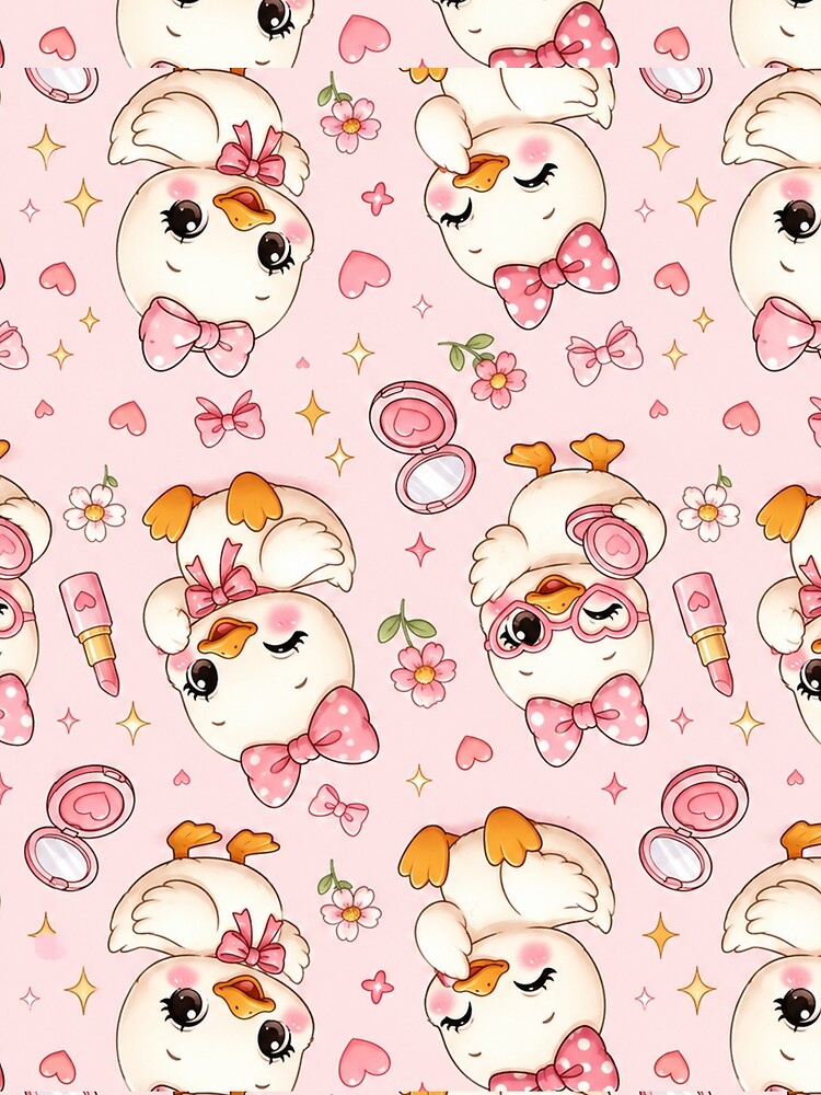 Sweet Duck with Bows and Makeup Pattern by Calfona