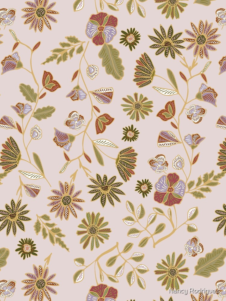 Pressed Wildflower Vintage Pink by Nancy Rodriguez