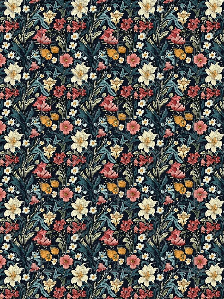 colourful vintage styled wildflowers by PoppyLaneStudio