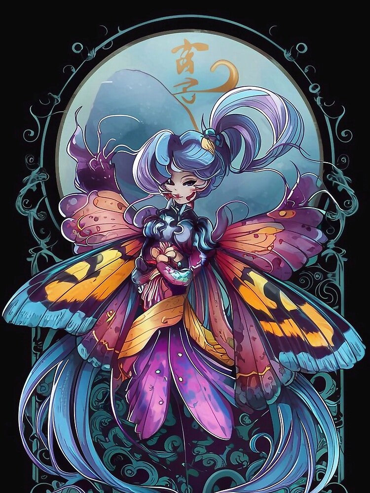 Anime Chinese Moon Moth by Tajdi