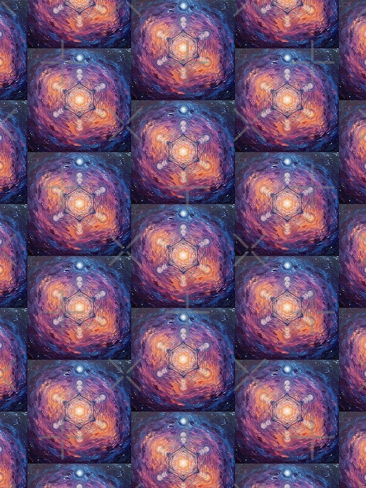 Oil Abstract Colourful Metatron's cube by Killgroove
