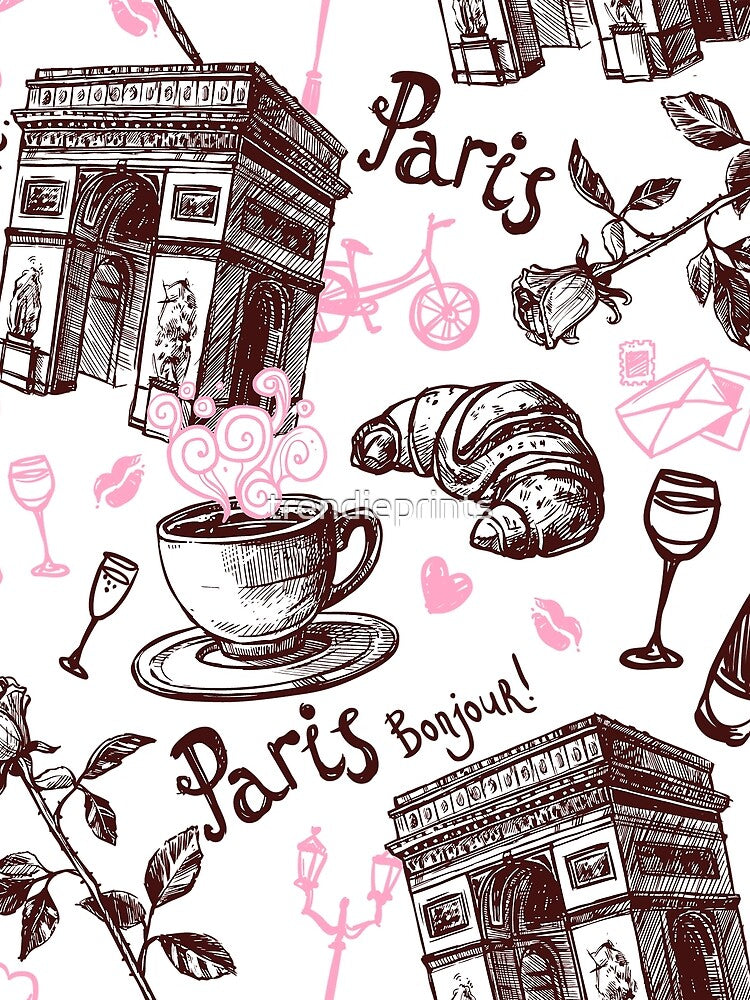 Coffee Lover in Paris – I Love Coffee, Cup of Coffee, Coffee Drinks, Coffee Art, Coffee Lover Gift by trendieprints