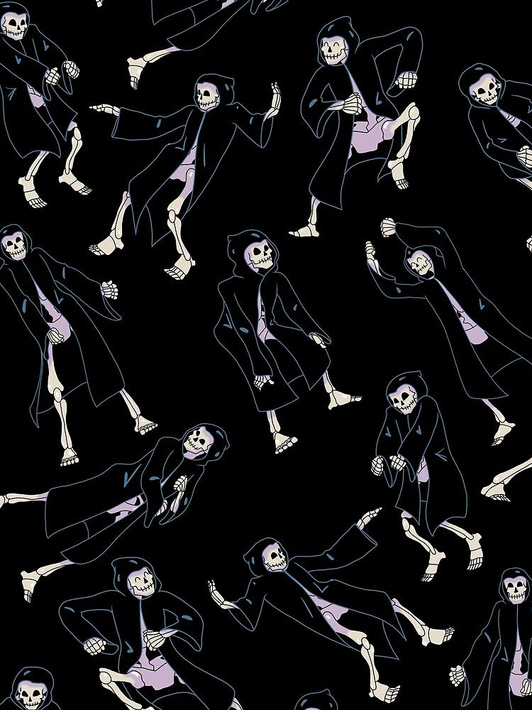 Dancing Grimmies (Plain, on Black) by Kolibrim-Ink550