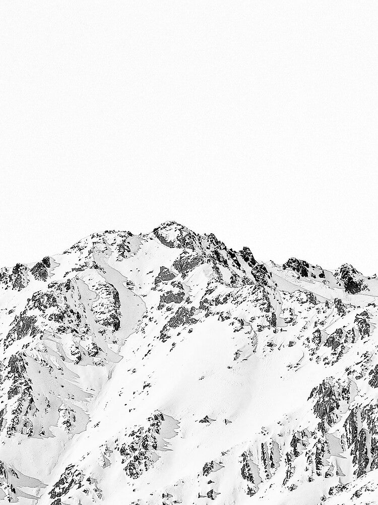 Mountains Black and White Minimalist Landscape by JoshuaSmall