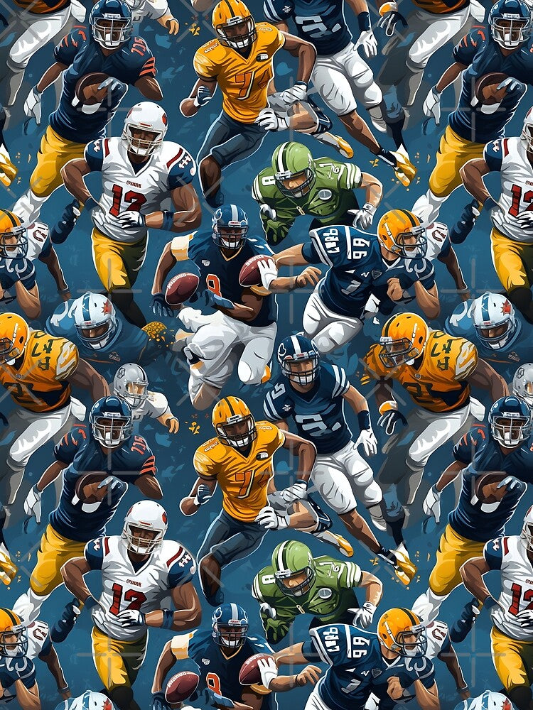 Architects of football dream—building a Football Kickoff legacy with each pass, run, and touchdown. Post Graduate Study of Autumn Design Fall Fashion Football Pattern. by ignasirus