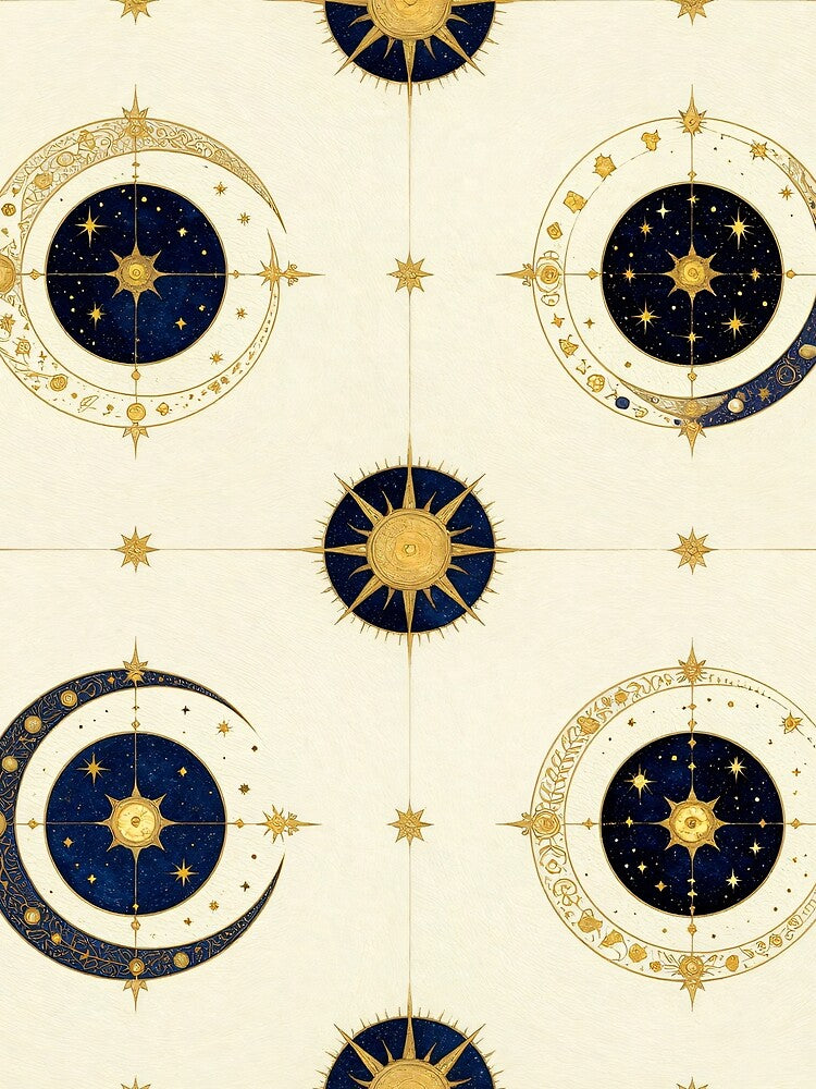Celestial Moon & Stars Pattern by Lyrical Soul