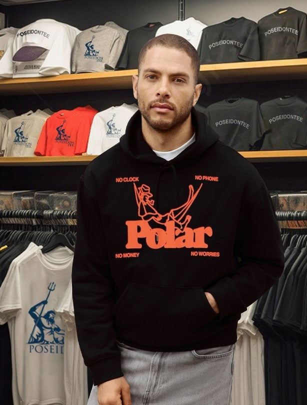 Flatspot Polar No Clock No Phone No Money No Worries T-shirt