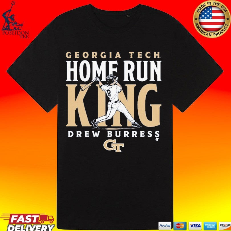 Georgia Tech Baseball Drew Burress Home Run King T-shirt