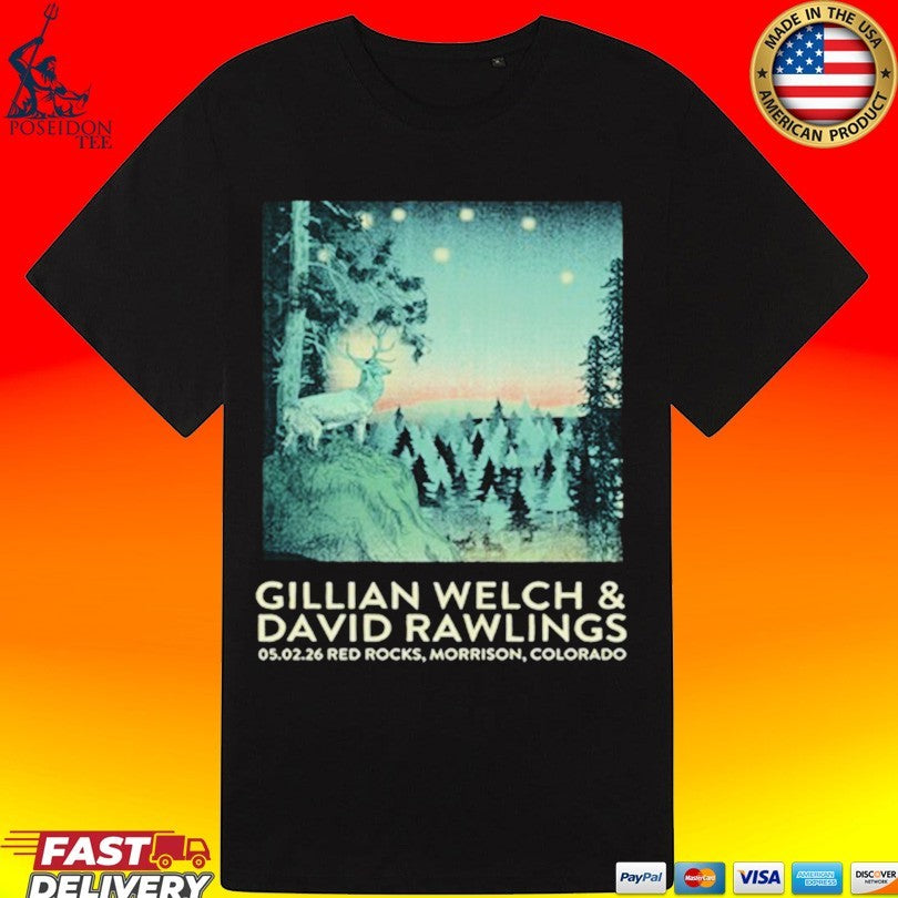 Gillian Welch & David Rawlings Red Rocks 2026 T-shirt