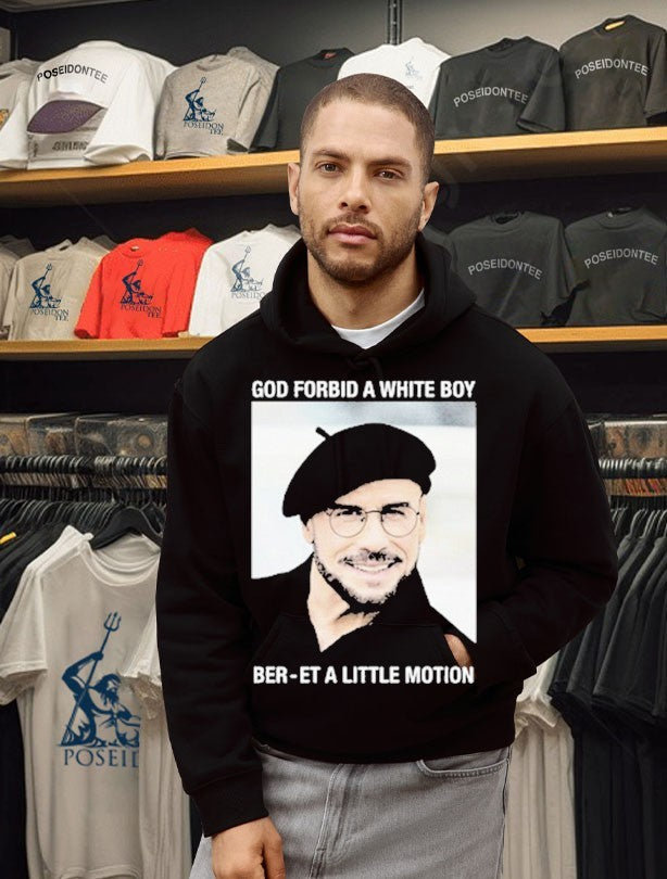 God Forbid A White Boy Beret A Little Motion T-shirt