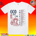 God Says I Am American 250th Anniversary 1776 2026 T-shirt