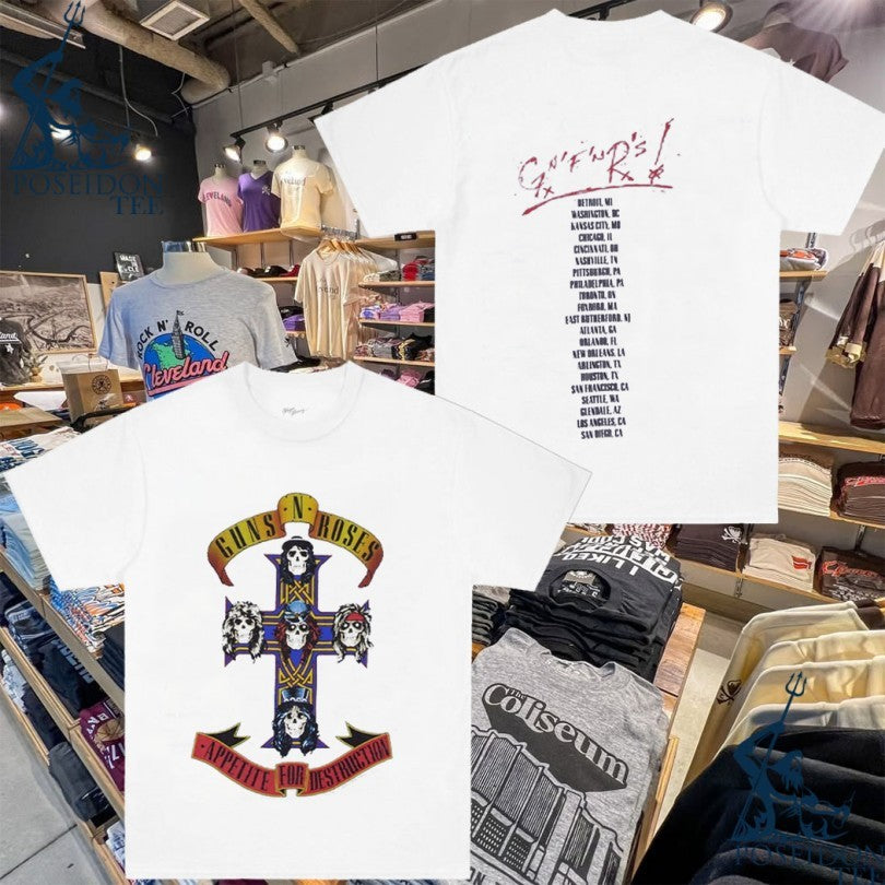 Guns N’ Roses Cross Grey Tour T-shirt