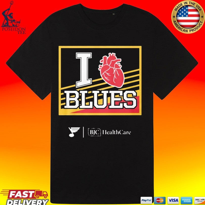 2025 Bjc Healthcare I Heart Blues T-shirt