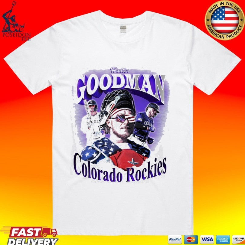Hunter Goodman Colorado Rockies Baseball Giveaway 2026 T-shirt